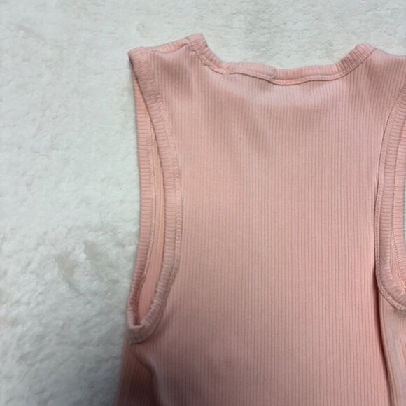 Aritzia Wilfred Womens Tank Top High Neck XS Light Pink Minimalist Closet Staple - Picture 5 of 7